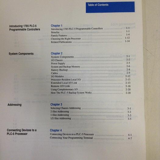 Used ALLEN BRADLEY System Overview 1785-2.1 #70843