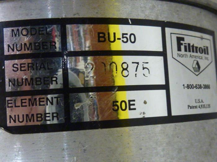 Used FILTROIL Filter Cartridge BU-50 #131429