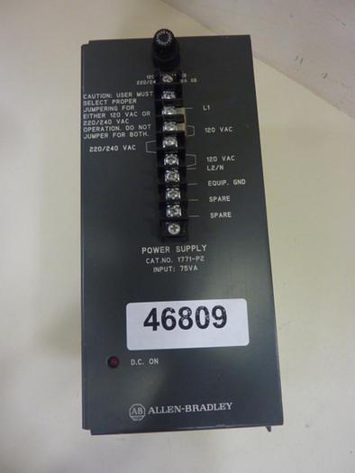 Used ALLEN BRADLEY Power Supply 1771-P2 #69206