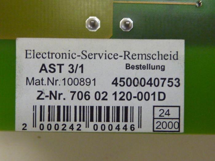 Used AEG Circuit Board 70602120B600 #54871