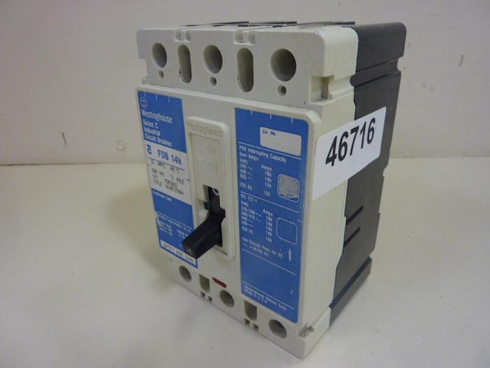 Used WESTINGHOUSE 15 Amp Circuit Breaker FDB3015 #46716
