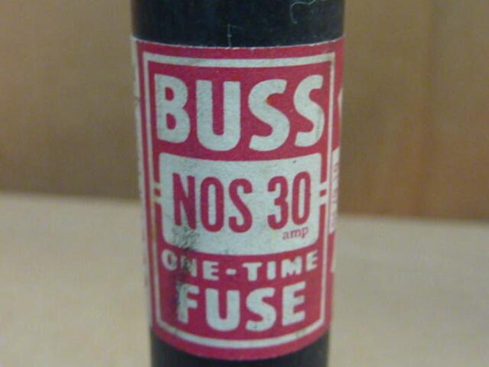 Used BUSSMANN 30 Amp Fuse NOS-30 #33647