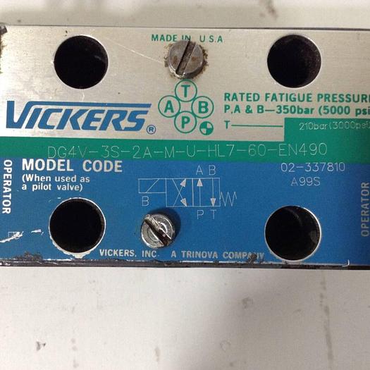 Used VICKERS Valve DG4V3S2AMUHL760EN490 Used