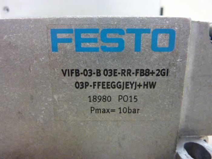 Used FESTO Control Block w/ Valves IFB8-03 #52810