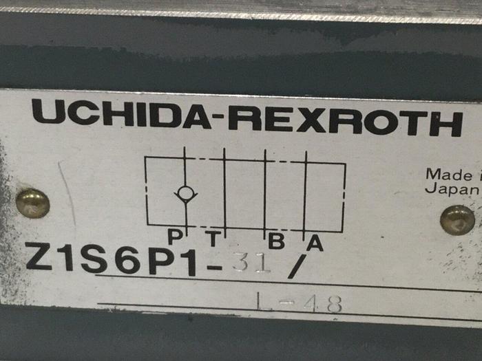 Used UCHIDA Rexroth Valve Z1S6P131L48 #105827