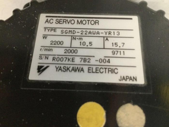 Used YASKAWA ELECTRIC Servo Motor SGMD-22AWA-YR13 Used