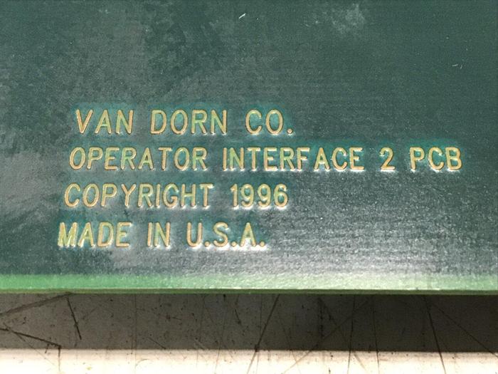Used VAN DORN Operator Interface Board 330129 PC330-129 330-129 USED