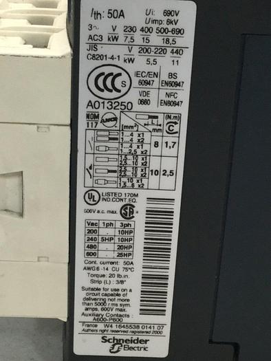Used SCHNEIDER ELECTRIC Contactor LC1D32 #103114