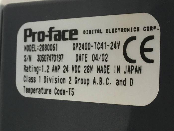 Used PROFACE Operator Interface Panel GP2400-TC41 2880061 Used