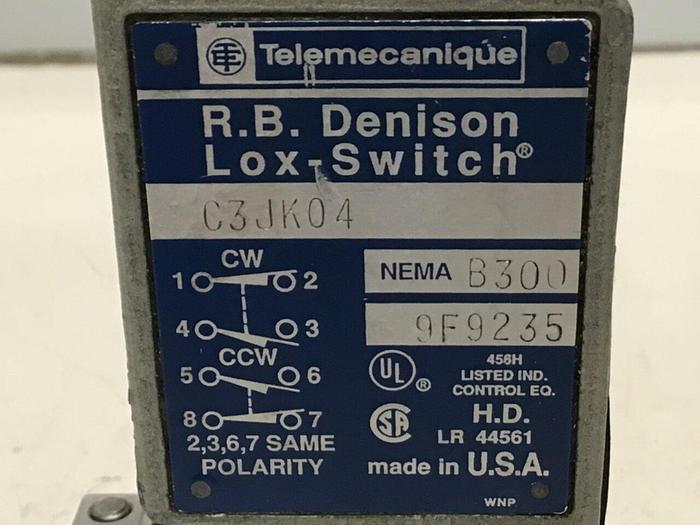 Used TELEMECANIQUE Limit Switch C3JK04 #121650