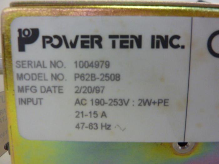POWER TEN INC Power Supply P62B-2508 #56956