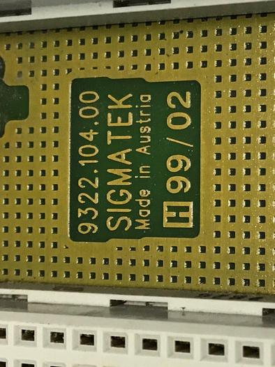 Used SIGMATEK Circuit Board 9322.104.00 #118117