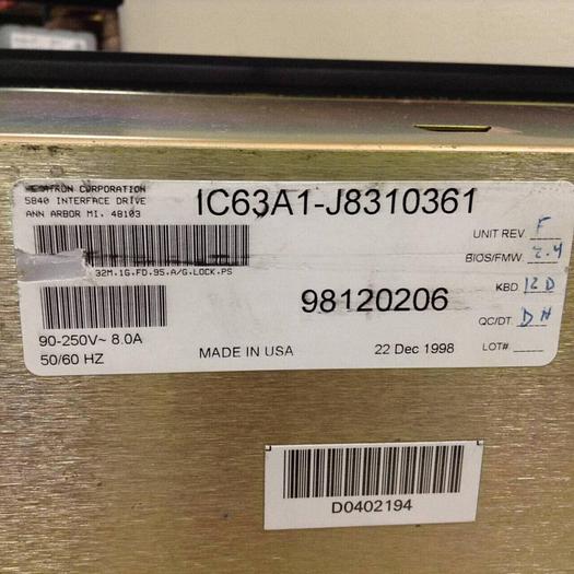 Used NEMATRON CORP Operator Panel IC63A1-J8310361 Used