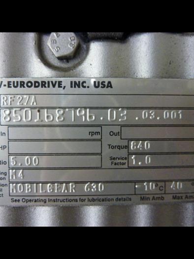 Used SEW EURODRIVE 1 HP Gear Motor DFT80N4BM1HR Used