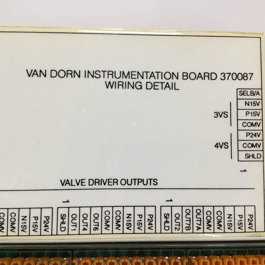 Used VAN DORN Instrumentation Board 370087 USED
