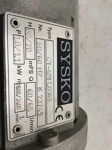 Used SYSKO CORPORATION Pump & 3 PH Motor CY-4281.0069 #125314