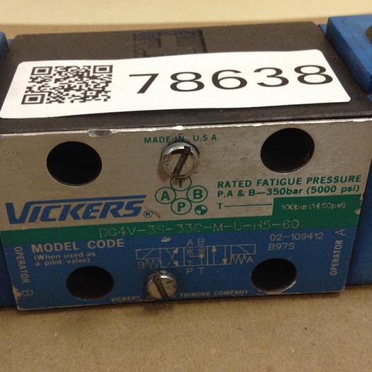 Used VICKERS Valve DG4V-3S-33C-M-U-H5-60 #130789