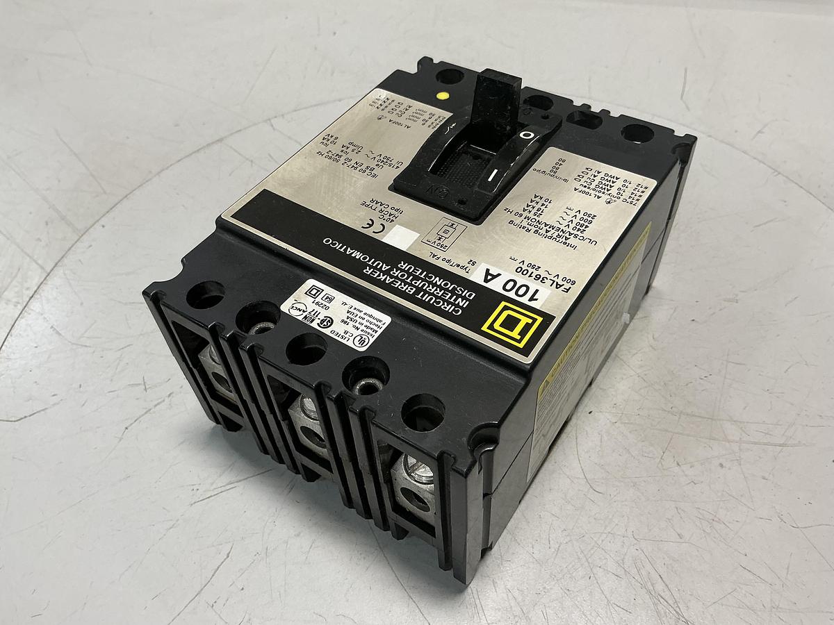 Used SQUARE D FAL36100