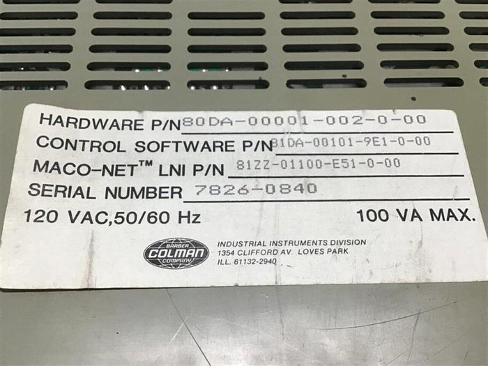 Used BARBER COLMAN Temperature Module 80DA-00001-002-0-00 #113146