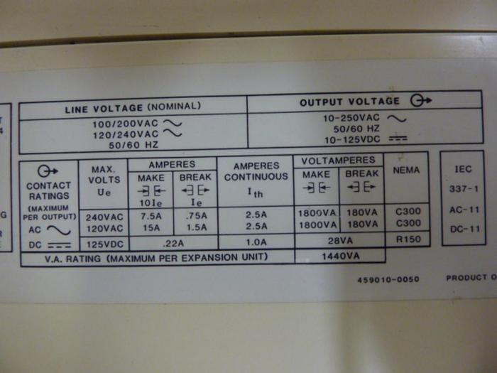 Used ALLEN BRADLEY Expansion Unit 1745-E105 SER A #53380