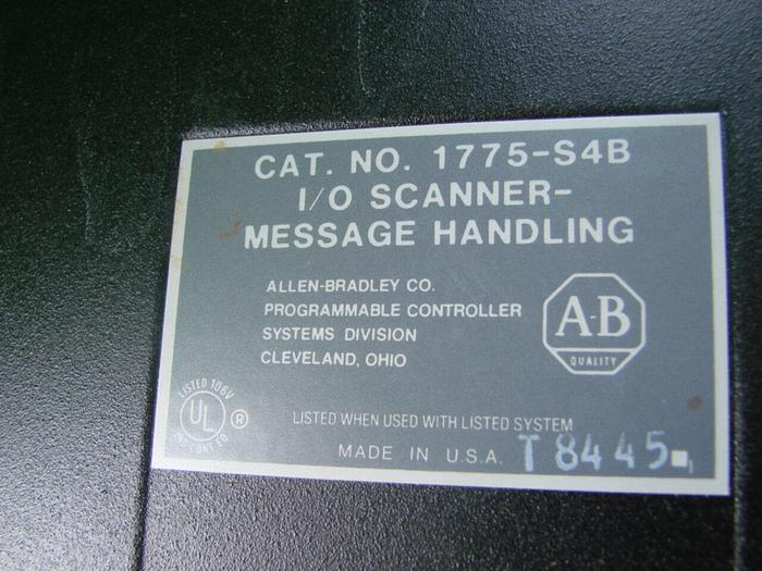 Used ALLEN BRADLEY I/O Scanner 1775-S4B #29252