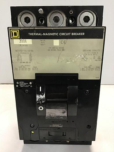 Used SQUARE D 300 Amp Circuit Breaker LAL36300 #145127
