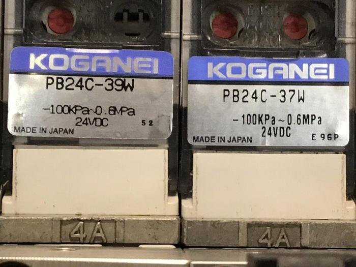 Used KOGANEI Block w/ Valves PBM6P-3W #120969