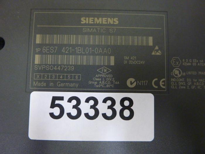 Used SIEMENS Input Module 6ES7 421-1BL01-0AA0 #53339