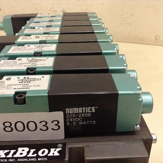 Used NUMATICS Control Block w/ Valves 082SA415M #80033