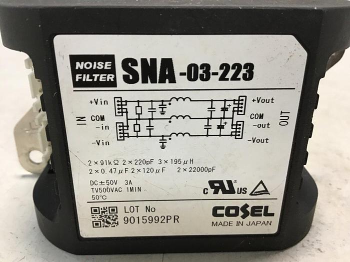 Used COSEL Noise Filter SNA-03-223 #138627