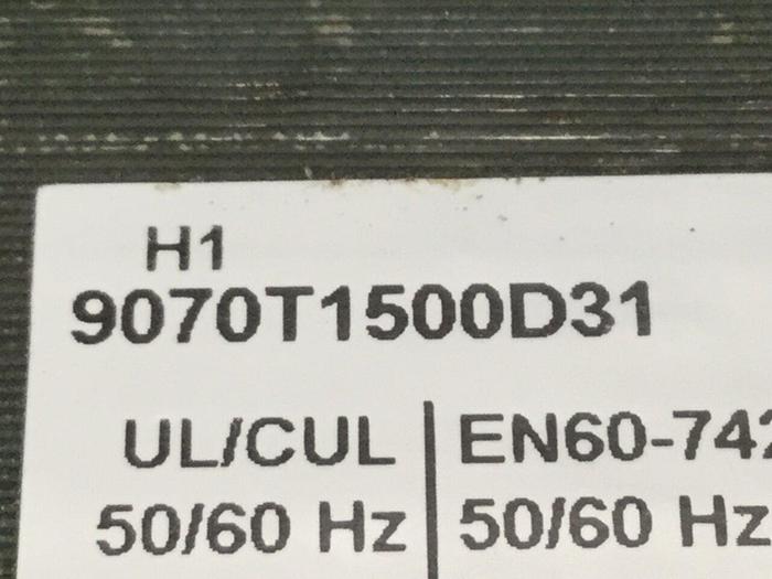 Used SQUARE D 1.5 kVA Transformer 9070-T1500D31 #107880