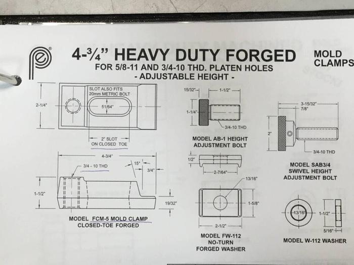 Used GENERIC Closed Toe Mold Clamp CTC682 #99682