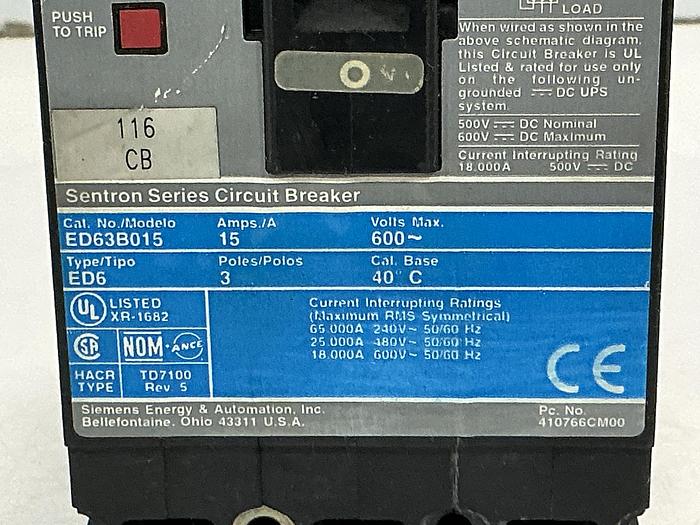 Used SIEMENS ED63B015