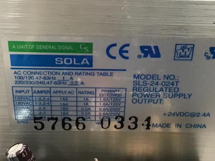Used SOLA ELECTRIC Power Supply SLS-24-024T #53441
