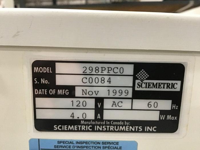 Used SCIEMETRIC INSTRUMENTS Test & Analysis System 298PPC0 #7076