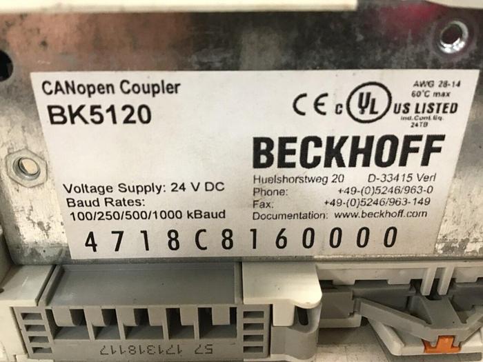 Used BECKHOFF CANopen Coupler BK5120 #138344