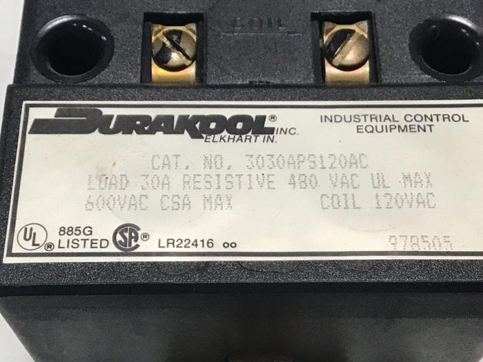 Used DURAKOOL Relay 3030APS120AC Used