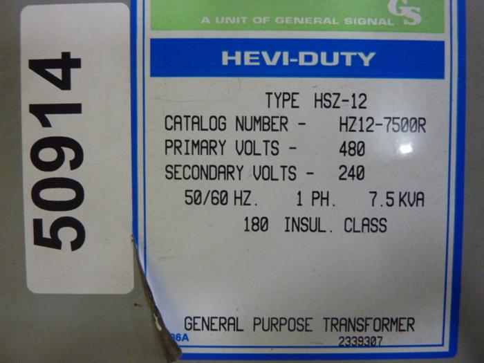 Used EGS 7.5 kVA Transformer HZ12-7500R