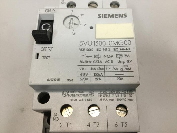 Used SIEMENS Motor Starter 3VU1300-0MG00 #102760