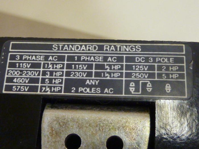 Used ALLEN BRADLEY 30 Amp Disconnect Switch 1494-NF30 SER A #65643