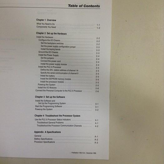 Used ALLEN BRADLEY Quick Start 1785-10.4 #70849