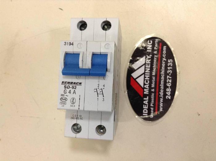 Used SCHRACK 4 Amp Circuit Breaker SD-94G 4A #75711