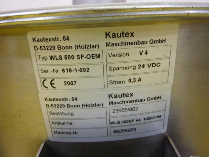 Used KAUTEX Stainless Steel Hopper WLS 500 SF-OEM #66623