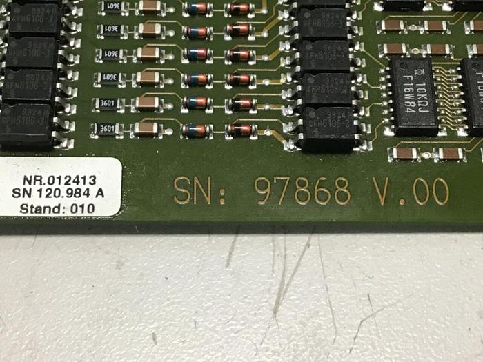 Used ARBURG I/O Circuit Board 97868 V.00 #117608