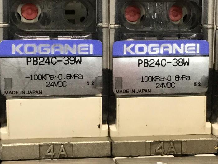 Used KOGANEI Block w/ Valves PBM6P-3W #120986