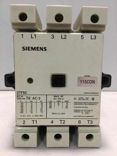 Used SIEMENS Contactor 3TF5022-OAK6 Used
