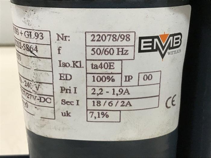 Used EMB WITTLICH Transformer PU93+GL93 #135270