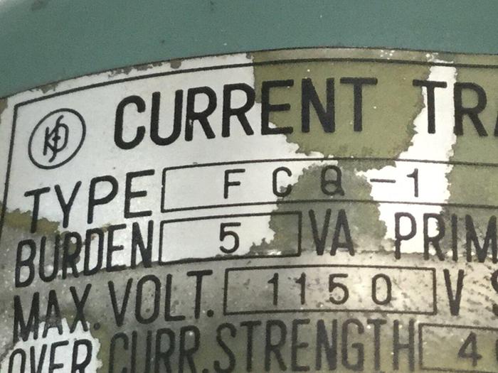 Used KOKEN ELECTRIC Current Transformer FCQ-1 #109329