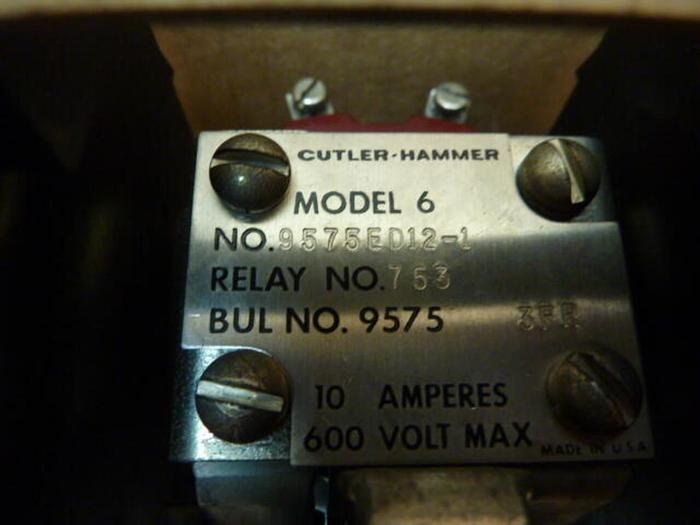 Used CUTLER HAMMER Motor Starter 9575E12-1 #27794