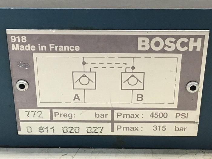 Used BOSCH Check Valve 0 811 020 027 Used